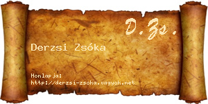 Derzsi Zsóka névjegykártya